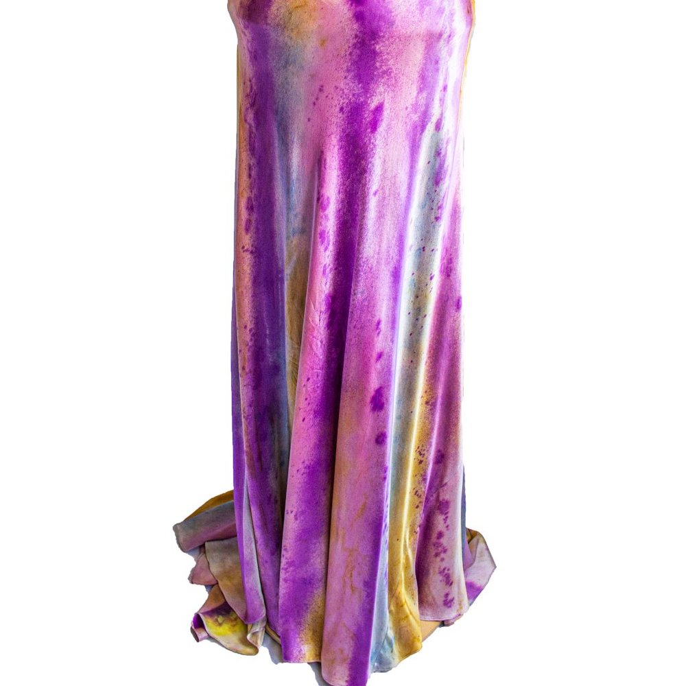 NEW Silk Maxi dress long evening gown pink 0 2 4 6 - Picture 11 of 11